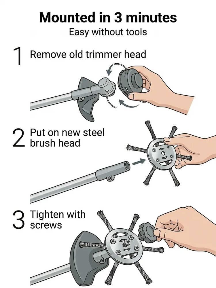 Lawn mower trimmer set⚔️🔧Say goodbye to frequent lawnmower replacements and save over $100 in consumable costs annually – more cost-effective in the long run