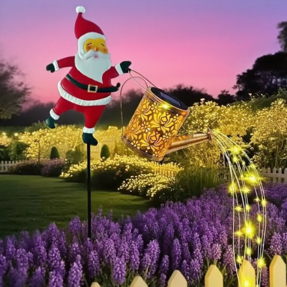 🎅New Santa Claus Lantern Solar-Powered Light-Up Hollowed-Out Water Bottle✨Zero electricity cost all year round