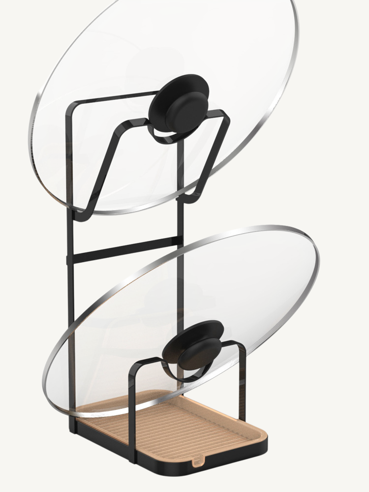 Punch-free pot lid rack