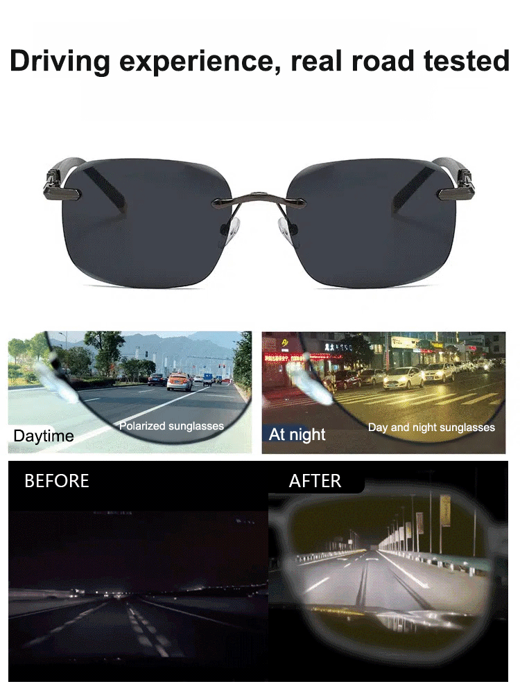 🕶️Pilot high-resolution polarized sunglasses☀️99% high UV protection, completely blocks UVA/UVB ultraviolet rays