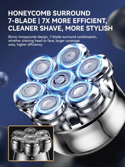 Seven-blade magnetic water-washable shaver🪒✂️One machine, multiple uses: shaving, facial shaving, and grooming all in one