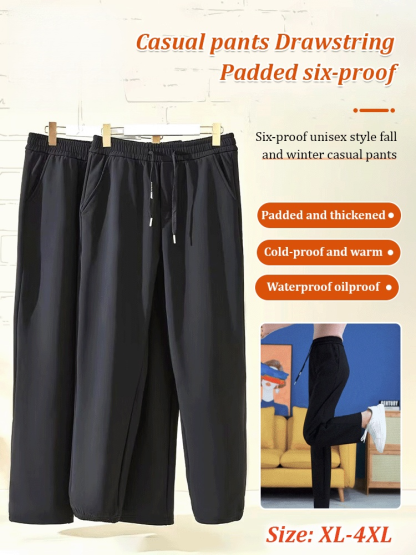 Six-proof unisex style fall and winter casual pants, Windproof, waterproof, oil-proof, scratch-resistant, anti-pilling, and anti-fading