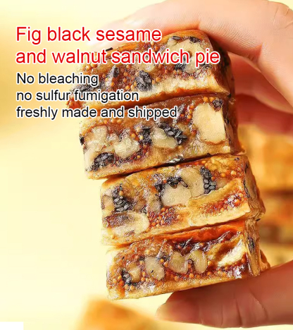  Fig, Black Sesame and Walnut Sandwich Pie