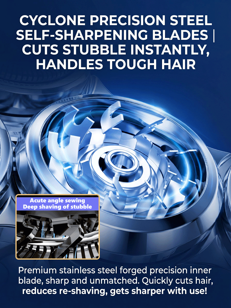 Seven-blade magnetic water-washable shaver🪒✂️One machine, multiple uses: shaving, facial shaving, and grooming all in one