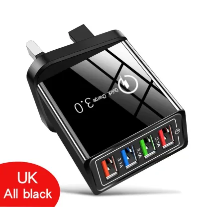 Four-Port Travel Charger for Extended Phone Battery Life⚡🔋Solve phone lag; even older phones can outperform the new iPhone 17, with a performance boost of 300%