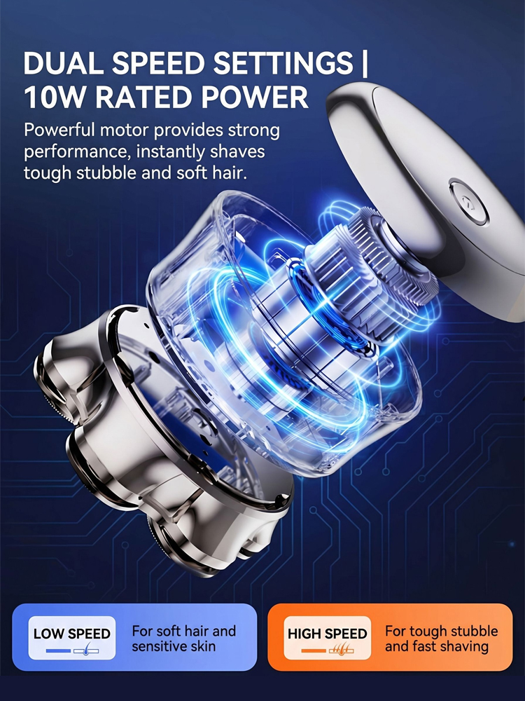 Seven-blade magnetic water-washable shaver🪒✂️One machine, multiple uses: shaving, facial shaving, and grooming all in one