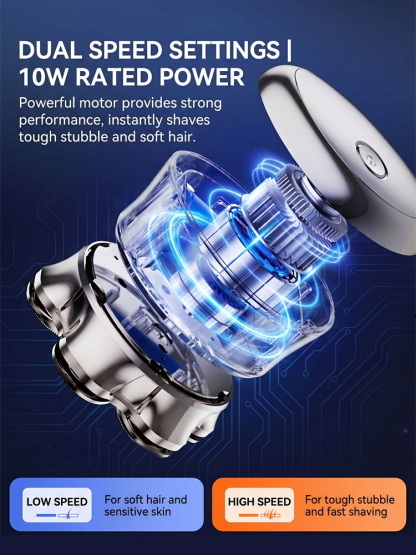Seven-blade magnetic water-washable shaver🪒✂️One machine, multiple uses: shaving, facial shaving, and grooming all in one