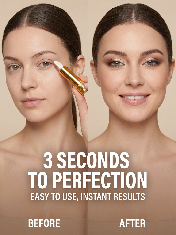 Dual-color waterproof quick makeup 3-in-1 eyeshadow stick⚡3-second molding: Simple operation, no skills required, even beginners can get started