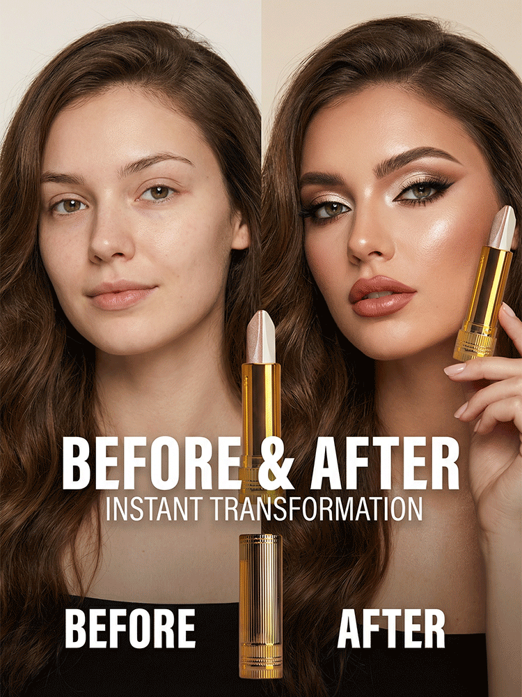 Dual-color waterproof quick makeup 3-in-1 eyeshadow stick⚡3-second molding: Simple operation, no skills required, even beginners can get started