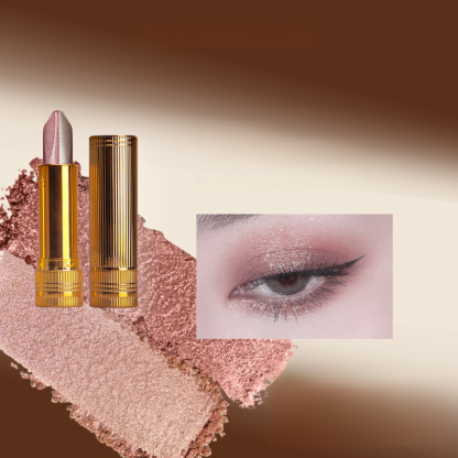 Dual-color waterproof quick makeup 3-in-1 eyeshadow stick⚡3-second molding: Simple operation, no skills required, even beginners can get started