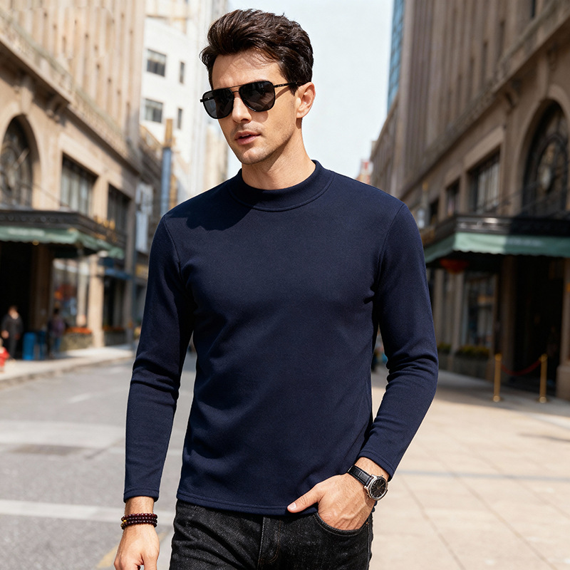 Men's double-sided German fleece turtleneck base layer shirt🧶-15°C to 15°C can withstand severe cold