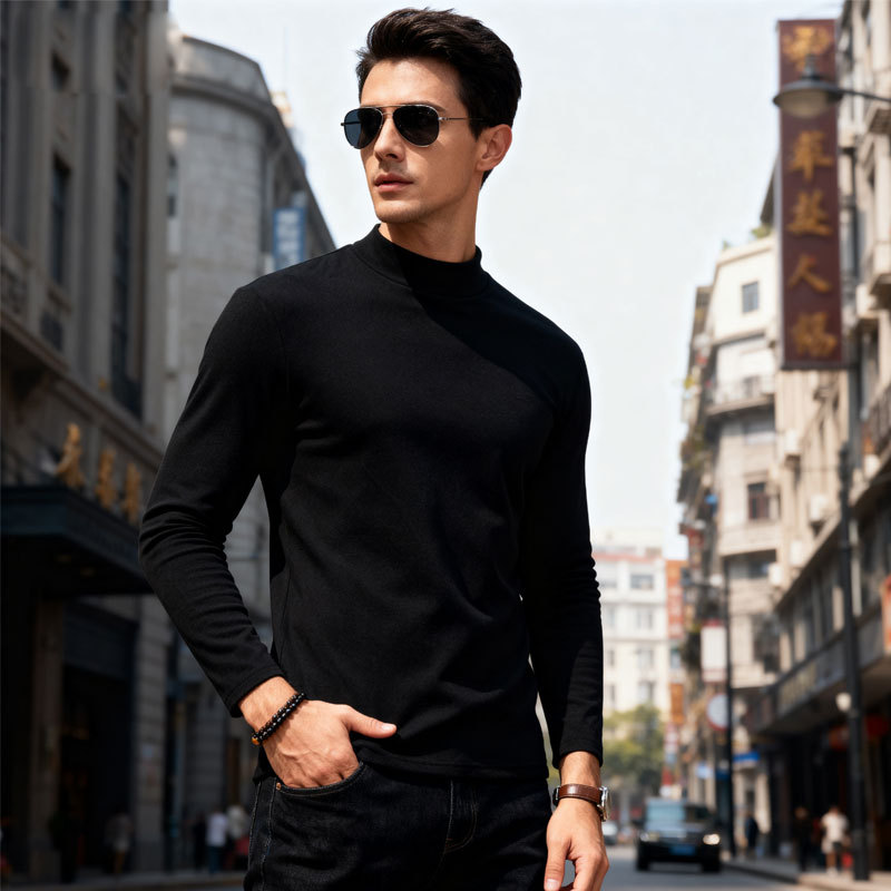 Men's double-sided German fleece turtleneck base layer shirt🧶-15°C to 15°C can withstand severe cold