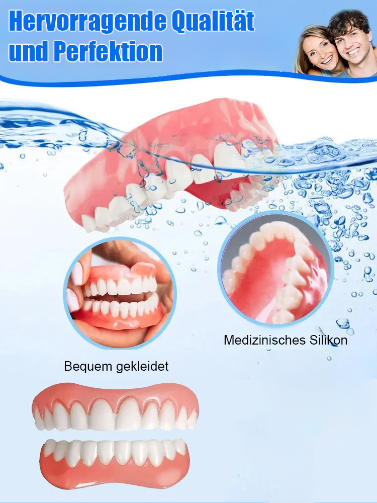 【🔥Nur für kurze Zeit: 1 kaufen, 1 gratis!🔥】[Hergestellt in den USA] Maßgefertigtes Komplett-Zahnprothesen-Set【👍Mehrfach zertifiziert, lebensmittelechte Materialien, sicher in der Anwendung! 👍】