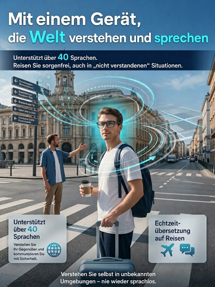 Innovative KI-Smartbrille: KI-Übersetzung, intelligente Geräuschunterdrückung, intelligenter Zoom, Sonnenbrille, 4K-Hochauflösungsaufnahme und viele weitere Funktionen, die alle Bedürfnisse erfüllen!