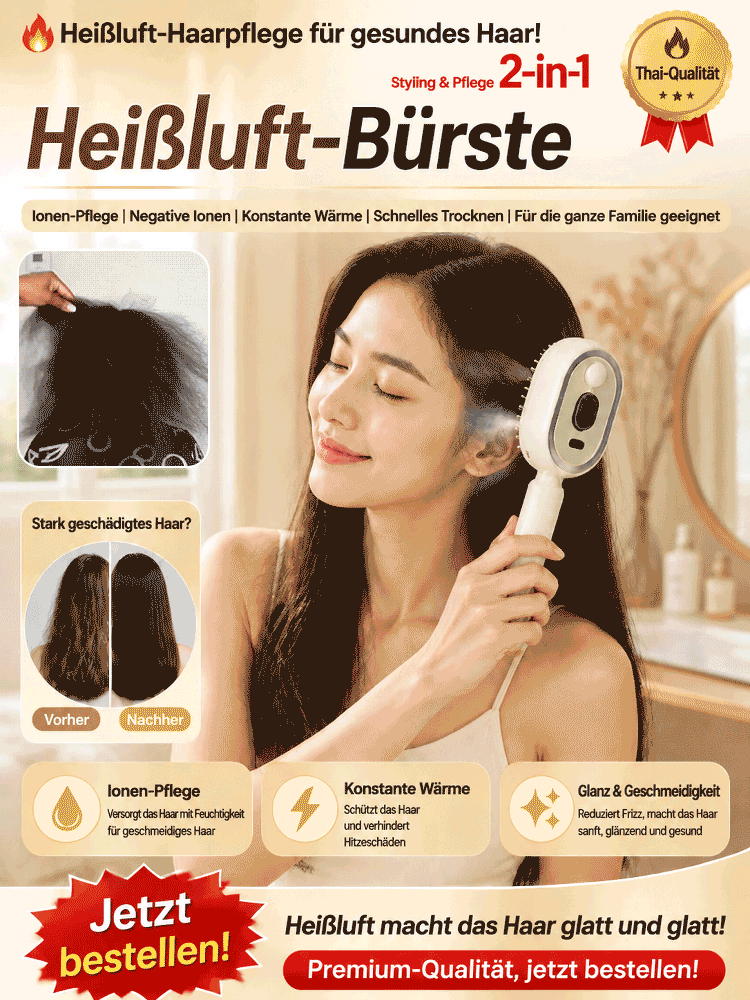 Ein multifunktionaler Haarpflegekamm mit ätherischen Ölen und Rotlichttherapie – für sofort glattes Haar, professionelle Kopfhautpflege, effektive Vorbeugung von Haarausfall und Förderung des Haarwachstums!