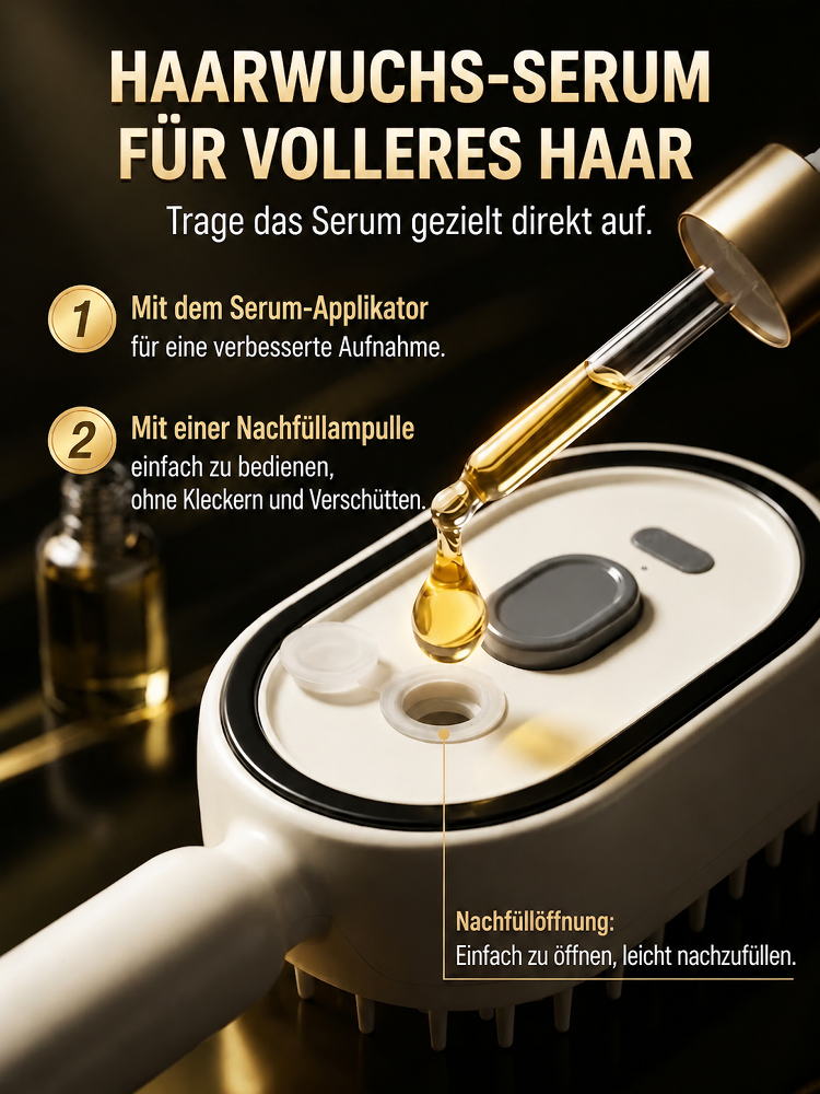 Ein multifunktionaler Haarpflegekamm mit ätherischen Ölen und Rotlichttherapie – für sofort glattes Haar, professionelle Kopfhautpflege, effektive Vorbeugung von Haarausfall und Förderung des Haarwachstums!