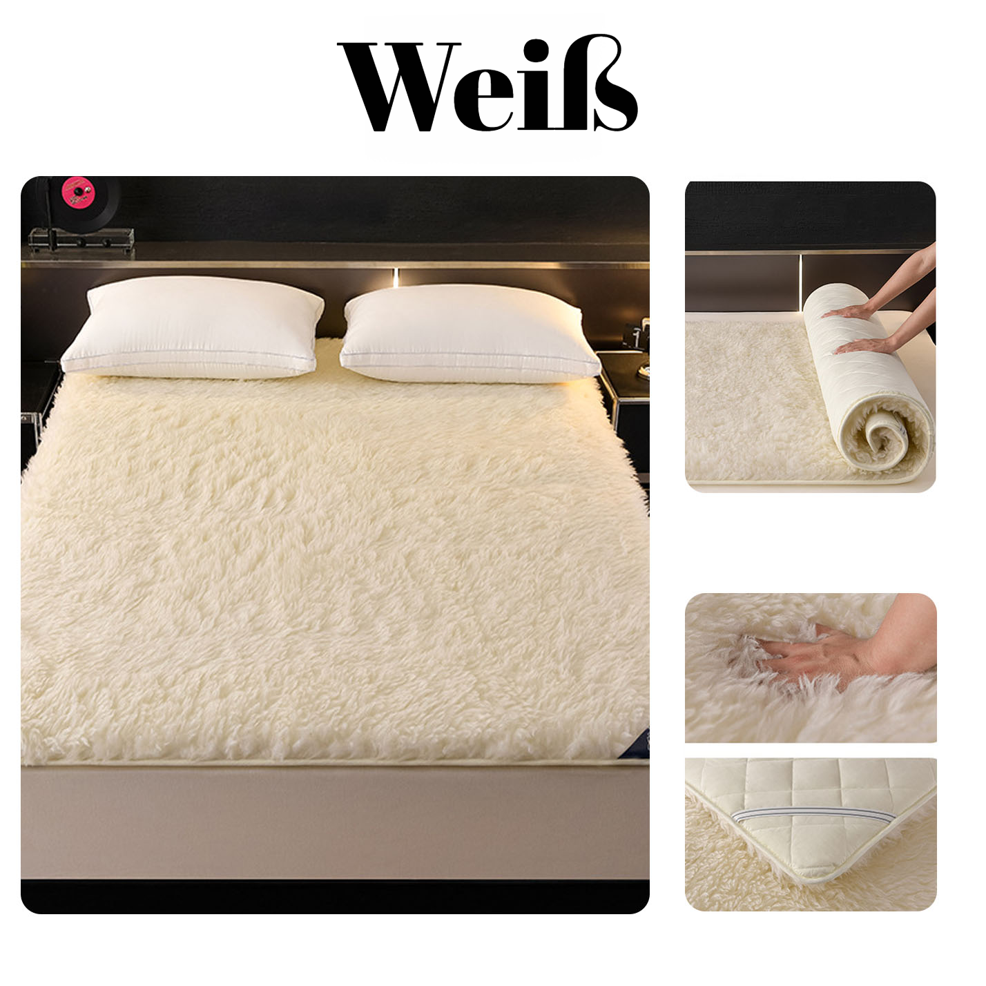 100% Australische reine Schafwolle AB doppelseitig verdickte Matratzenauflage