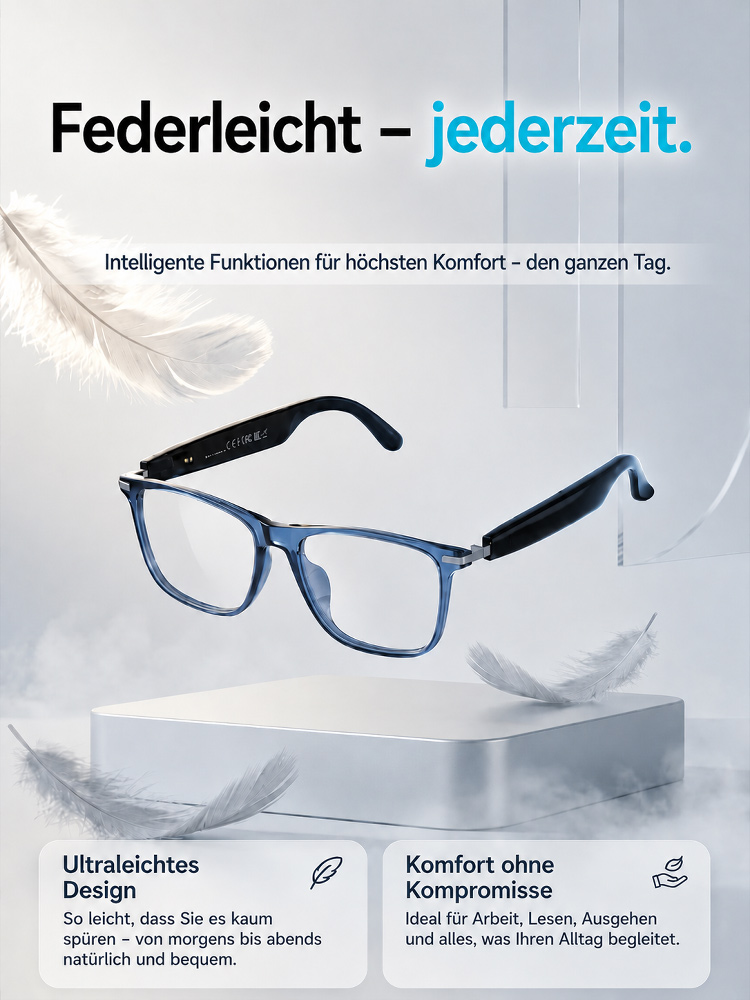 Innovative KI-Smartbrille: KI-Übersetzung, intelligente Geräuschunterdrückung, intelligenter Zoom, Sonnenbrille, 4K-Hochauflösungsaufnahme und viele weitere Funktionen, die alle Bedürfnisse erfüllen!