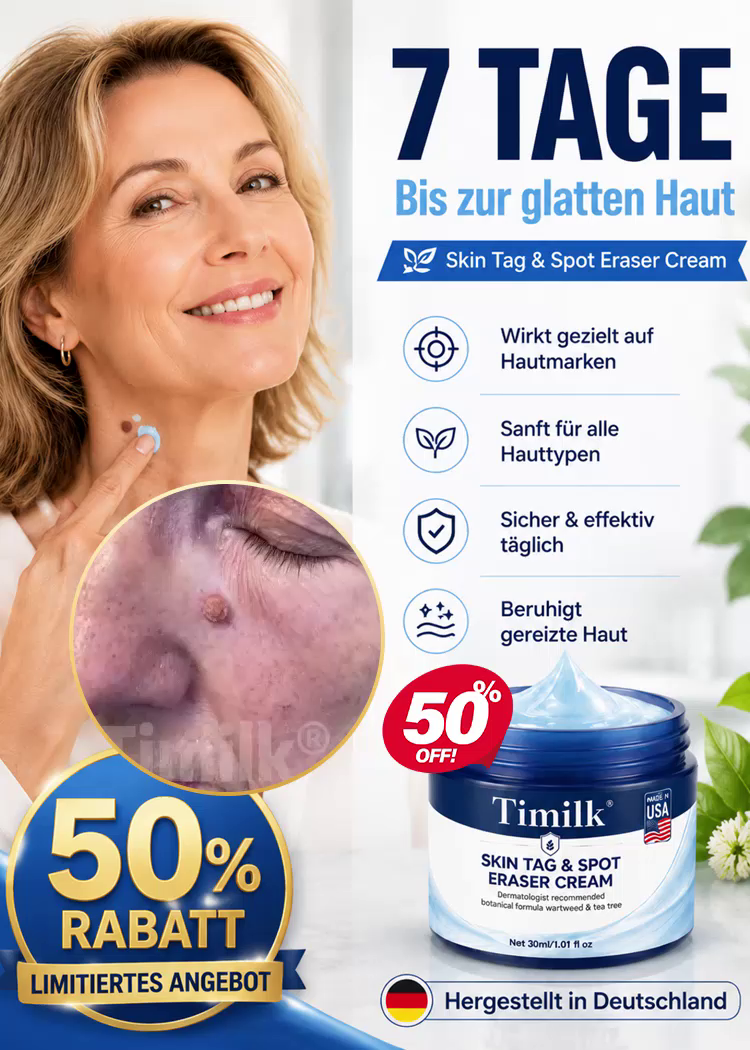 【Zeitlich begrenztes Angebot: 1 kaufen, 1 gratis dazu】Creme zur Entfernung von Warzen und Hautunreinheiten – sichtbare Ergebnisse in nur 7 Tagen! Hochwirksam für Männer und Frauen!