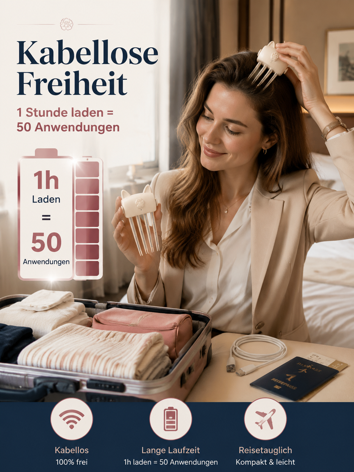 Auch Promi-Visagisten schwören darauf! Verleiht dem Haaransatz in nur 3 Sekunden mehr Volumen und kreiert mühelos einen natürlich hohen Haaransatz – ganz ohne Haarspray!