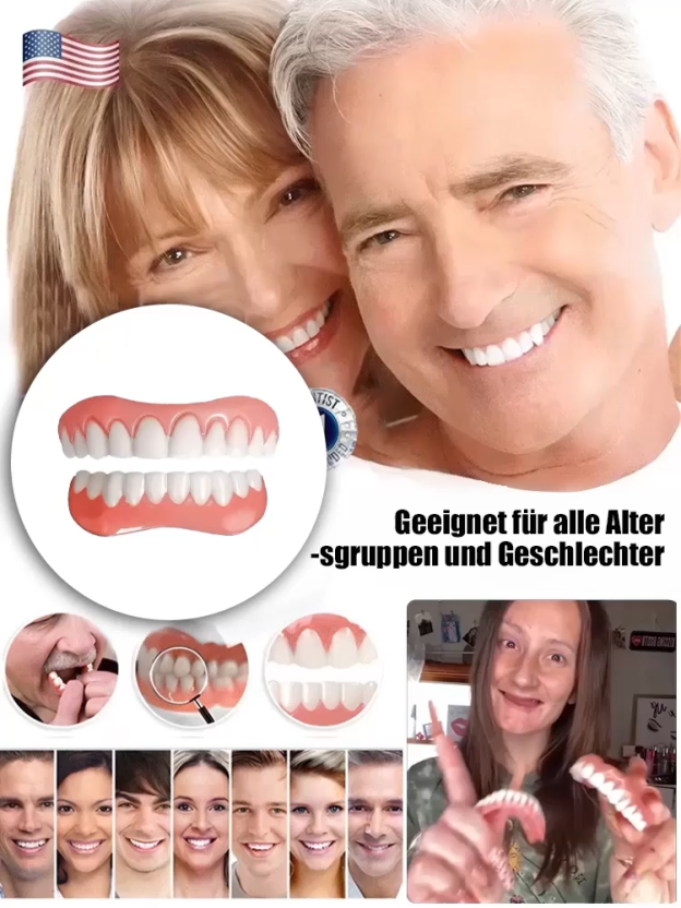【🔥Nur für kurze Zeit: 1 kaufen, 1 gratis!🔥】[Hergestellt in den USA] Maßgefertigtes Komplett-Zahnprothesen-Set【👍Mehrfach zertifiziert, lebensmittelechte Materialien, sicher in der Anwendung! 👍】