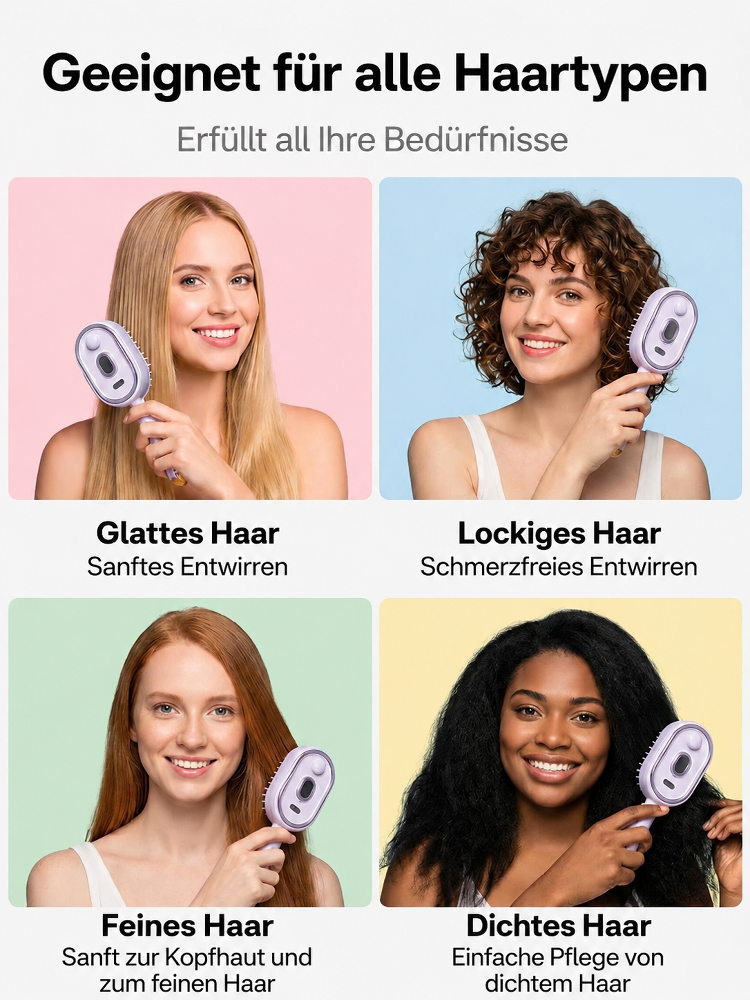 Ein multifunktionaler Haarpflegekamm mit ätherischen Ölen und Rotlichttherapie – für sofort glattes Haar, professionelle Kopfhautpflege, effektive Vorbeugung von Haarausfall und Förderung des Haarwachstums!