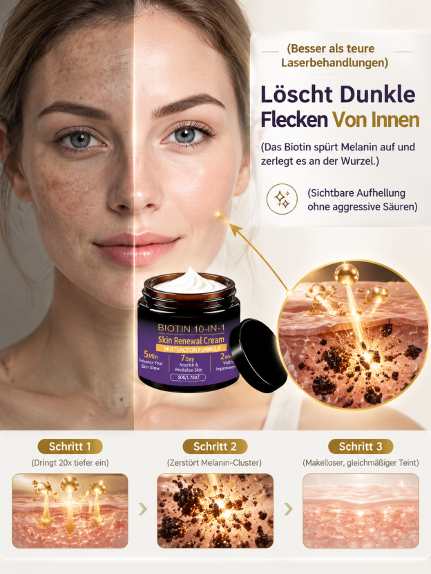 【14 Tage risikolos testen!】Schweizer Bioaktives Biotin 10-in-1 ReparaturcremeFür Männer und Frauen geeignet – persönlich getestet und wirksam!