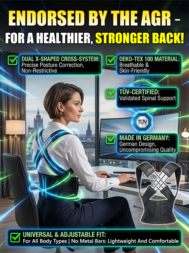 【Anti hunchback correction strap】 AGR-Certified Support: 12-hour wear to Perfect Posture, No more back pain!