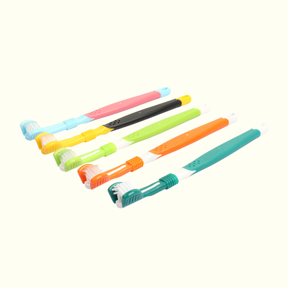 Triple-Sided Pet Toothbrush