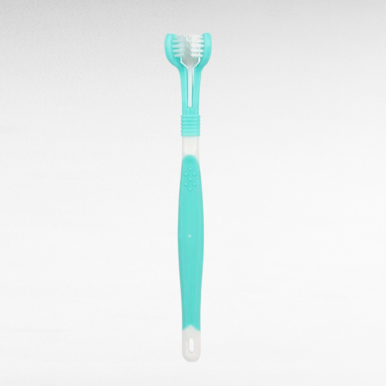 Triple-Sided Pet Toothbrush