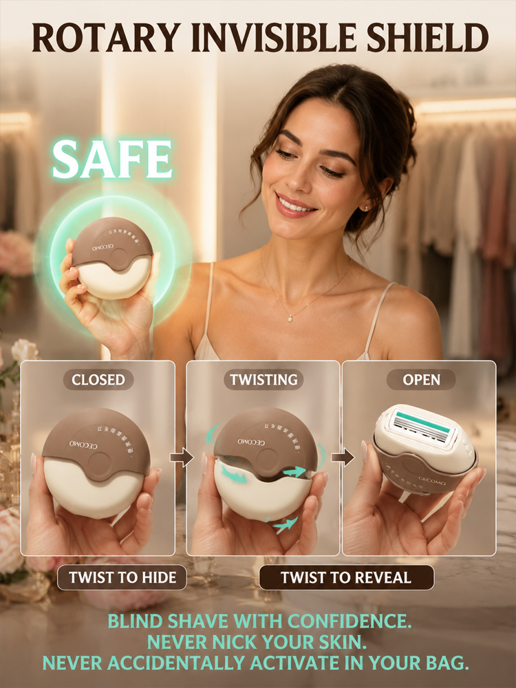 【Suitable for the whole body, wet and dry use】Portable Rotary Electric Hair Removal Device