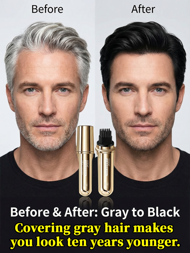 Long-lasting hair coloring stick to cover gray hair
