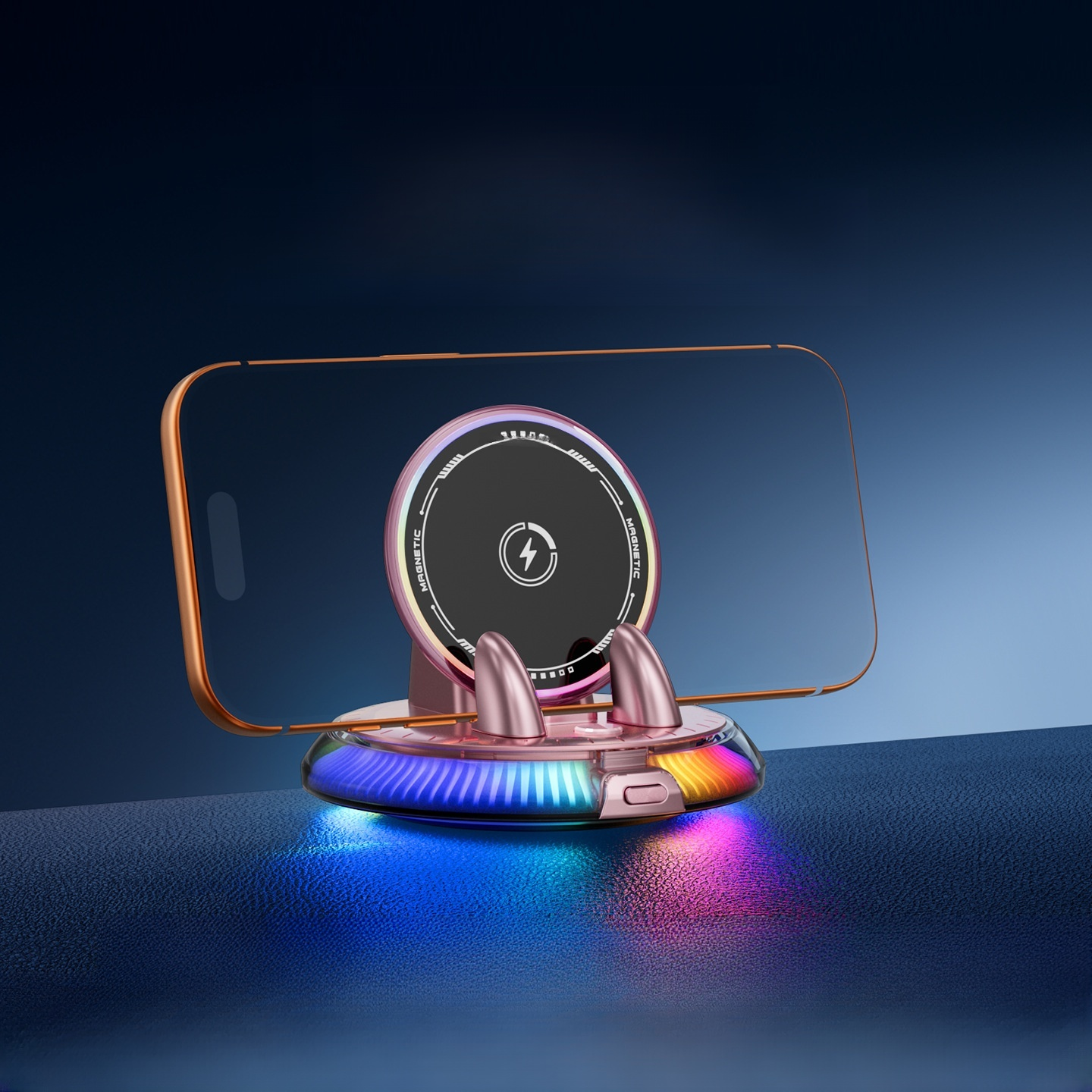 [AI Intelligent Sensing] 15W Ultra‑Fast Wireless Charging：1‑second instant magnetic attachment, 360° full‑rotation design, keep your focus on driving!  >