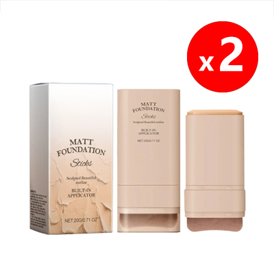 🔥Influencer Recommendation🔥Dual-ended foundation stick with brush：Get flawless skin in a second