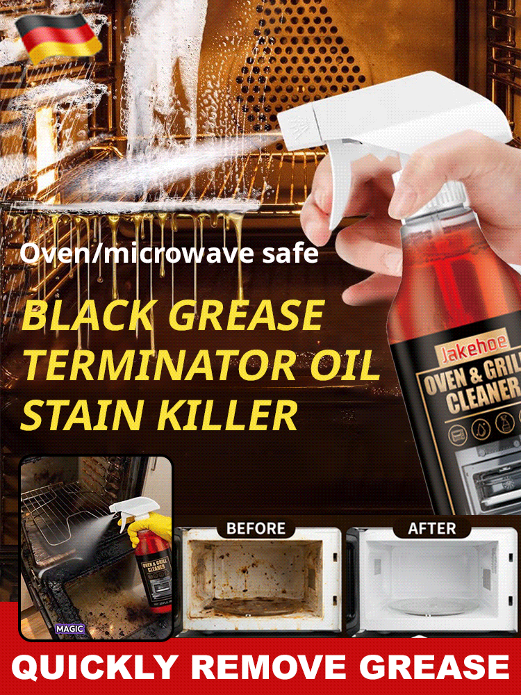 【Clean instantly with just one spray💧】Oven and grill cleaner