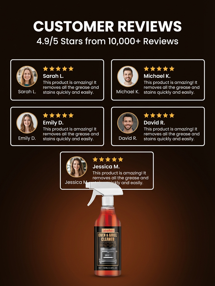 【Clean instantly with just one spray💧】Oven and grill cleaner
