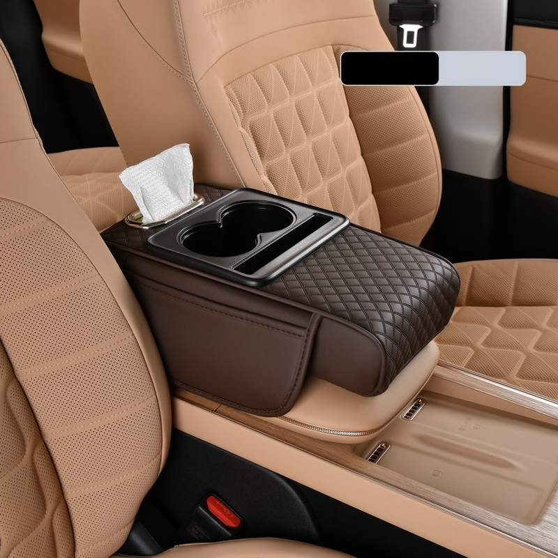 Multifunctional Car Armrest Cushion with Integrated Booster