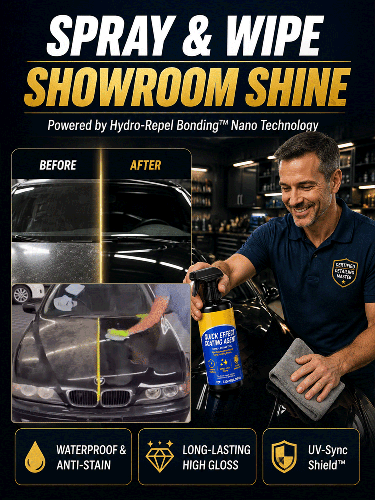 【Automotive Nano Coating Spray】One spray to mirror shine, No more tedious waxing!