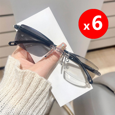【High-end progressive zoom glasses】😎 No more eye exams needed! From +2.0 to -10.0 diopters: automatically adjustable.