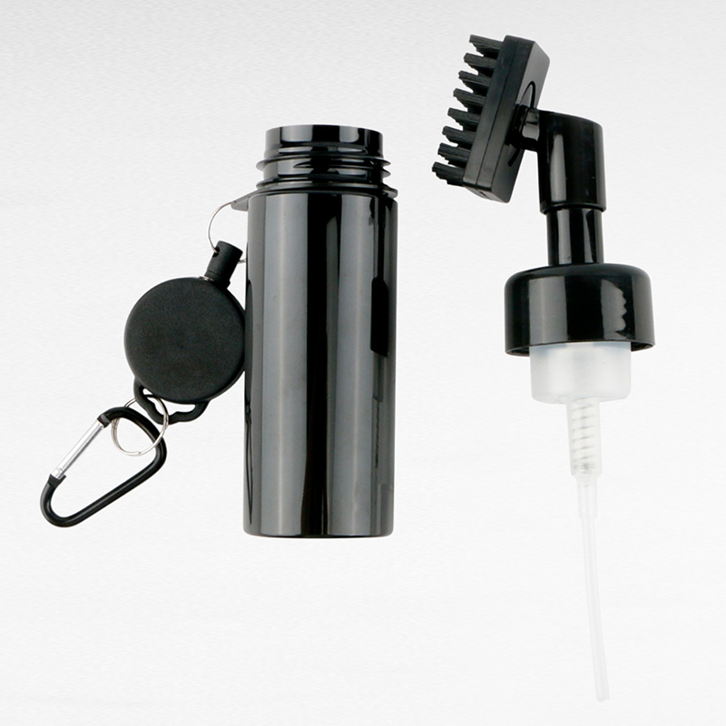 Upgraded golf club water spray cleaning brush push-type water spray bottle brush groove tool