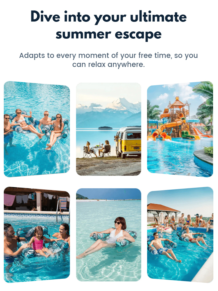 Foldable Float: FREE Pump Included Durable inflatable water chair Foldable & Portable for Travel.🌊