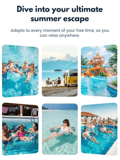 Foldable Float: FREE Pump Included Durable inflatable water chair Foldable & Portable for Travel.🌊