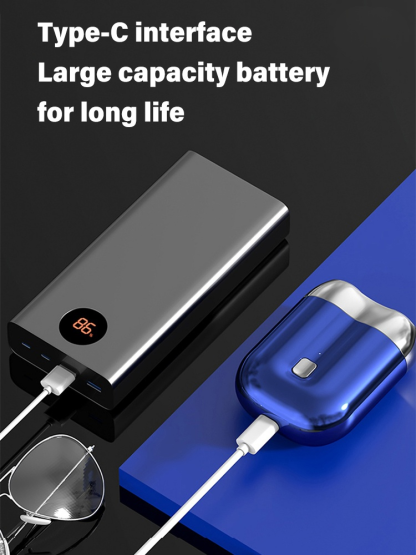 New Model Mini Dual-Head Electric Shaver：Highly efficient shaving ✂️ 360° silky smooth shaving care