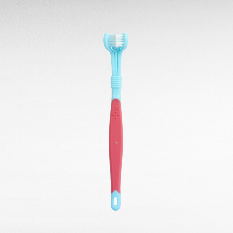 Triple-Sided Pet Toothbrush