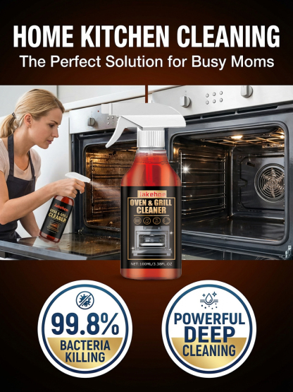 【Clean instantly with just one spray💧】Oven and grill cleaner