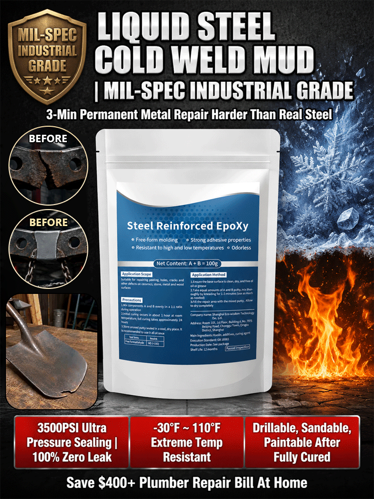 3-Min Permanent Metal Repair Glue | Industrial Grade Epoxy Putty, Steel-Strength Alternative to Welding
