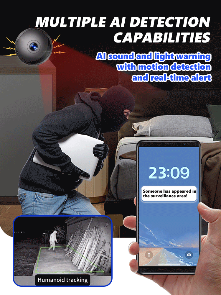 As hidden as a pinhole】No need to connect to the internet or plug in, 24-hour real-time monitoring video ⚠️ Connect your phone to remotely view live broadcasts and playbacks