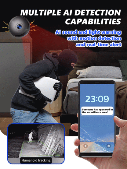 As hidden as a pinhole】No need to connect to the internet or plug in, 24-hour real-time monitoring video ⚠️ Connect your phone to remotely view live broadcasts and playbacks