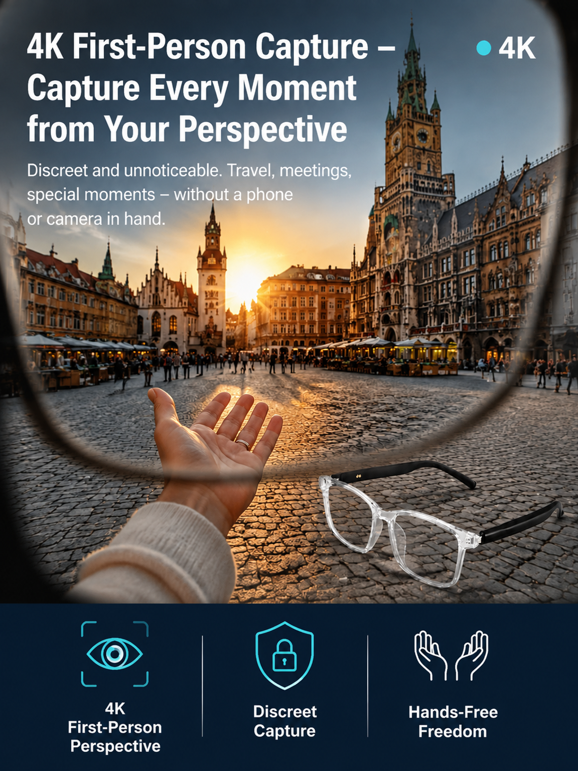 【AI-Powered Color-Changing Smart Translation Glasses】Sync 30+ Languages, No more barriers!