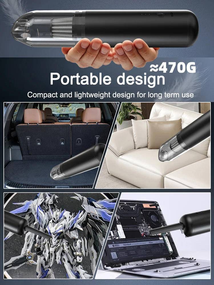 【100% cleaning efficiency】Car-mounted small high-power vacuum cleaner🔥Precise and silent dust removal